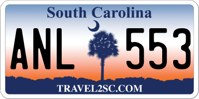 SC license plate ANL553
