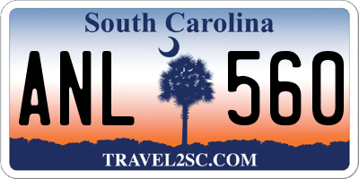 SC license plate ANL560