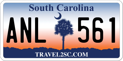 SC license plate ANL561