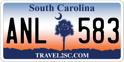 SC license plate ANL583