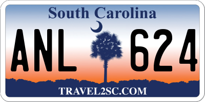 SC license plate ANL624