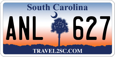SC license plate ANL627