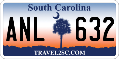 SC license plate ANL632