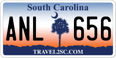 SC license plate ANL656