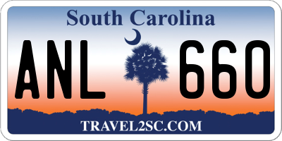 SC license plate ANL660