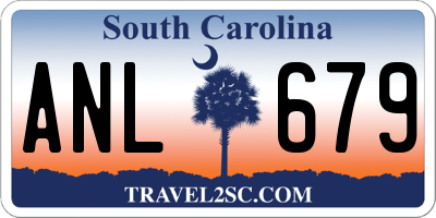 SC license plate ANL679