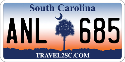 SC license plate ANL685