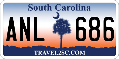SC license plate ANL686