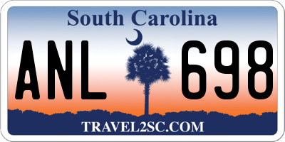 SC license plate ANL698