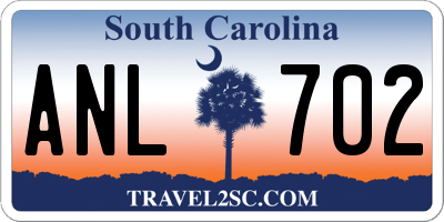 SC license plate ANL702