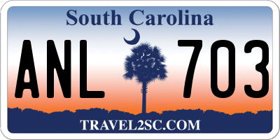 SC license plate ANL703