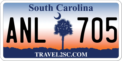 SC license plate ANL705