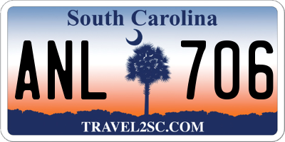 SC license plate ANL706