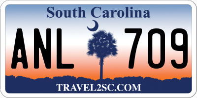 SC license plate ANL709