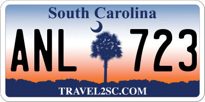 SC license plate ANL723