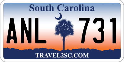 SC license plate ANL731