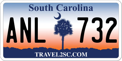 SC license plate ANL732