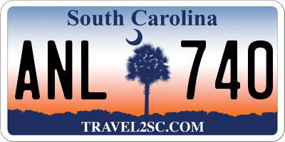 SC license plate ANL740