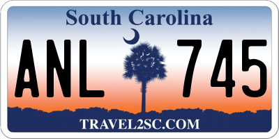 SC license plate ANL745
