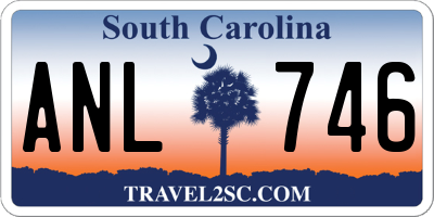 SC license plate ANL746
