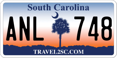 SC license plate ANL748