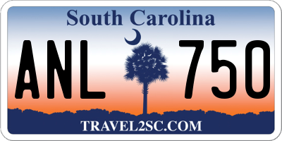 SC license plate ANL750