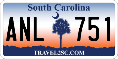 SC license plate ANL751