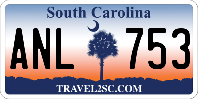 SC license plate ANL753