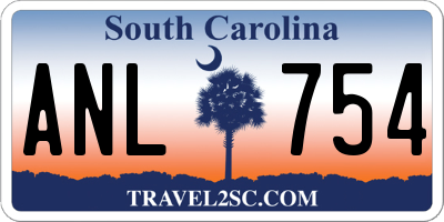 SC license plate ANL754