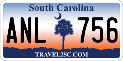 SC license plate ANL756