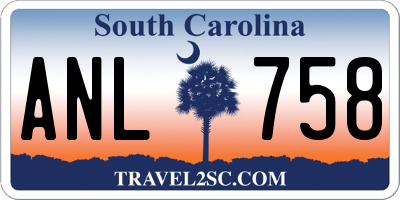 SC license plate ANL758