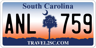 SC license plate ANL759