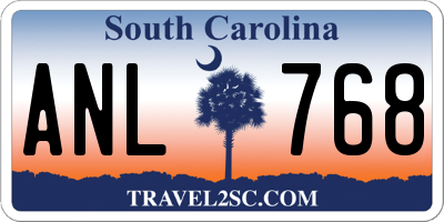 SC license plate ANL768