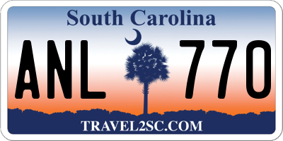 SC license plate ANL770