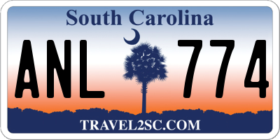 SC license plate ANL774