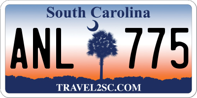SC license plate ANL775