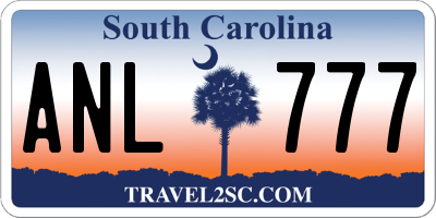 SC license plate ANL777