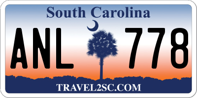SC license plate ANL778