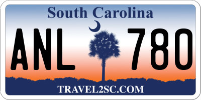 SC license plate ANL780