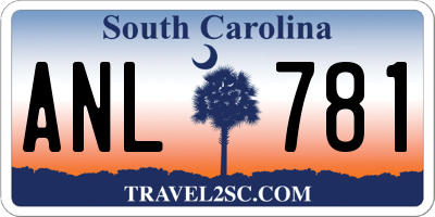 SC license plate ANL781
