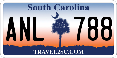 SC license plate ANL788