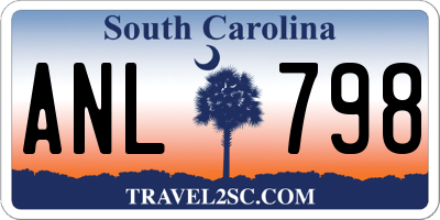 SC license plate ANL798