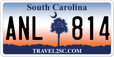 SC license plate ANL814