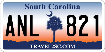 SC license plate ANL821