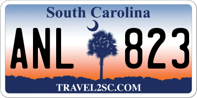 SC license plate ANL823