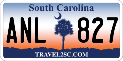 SC license plate ANL827