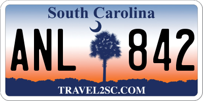 SC license plate ANL842