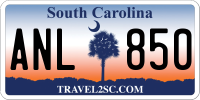SC license plate ANL850