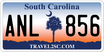 SC license plate ANL856