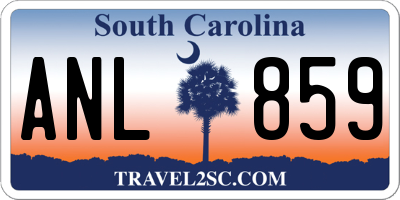 SC license plate ANL859